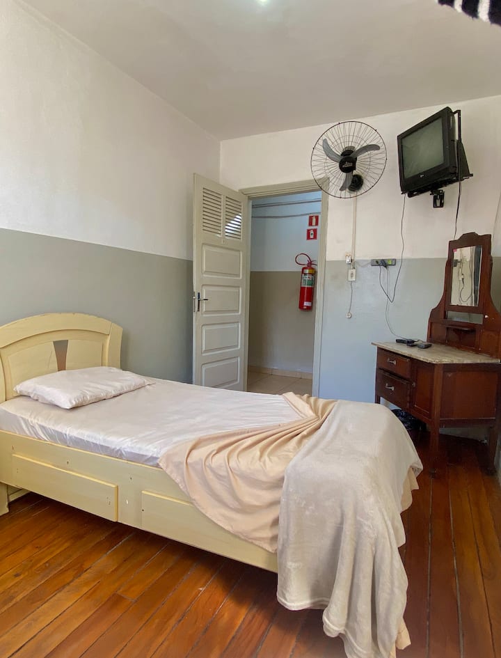 Bedroom with shared bathroom