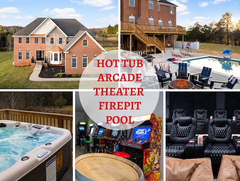 Heated Saltwater Pool~Huge Arcade~Theater~Hot Tub