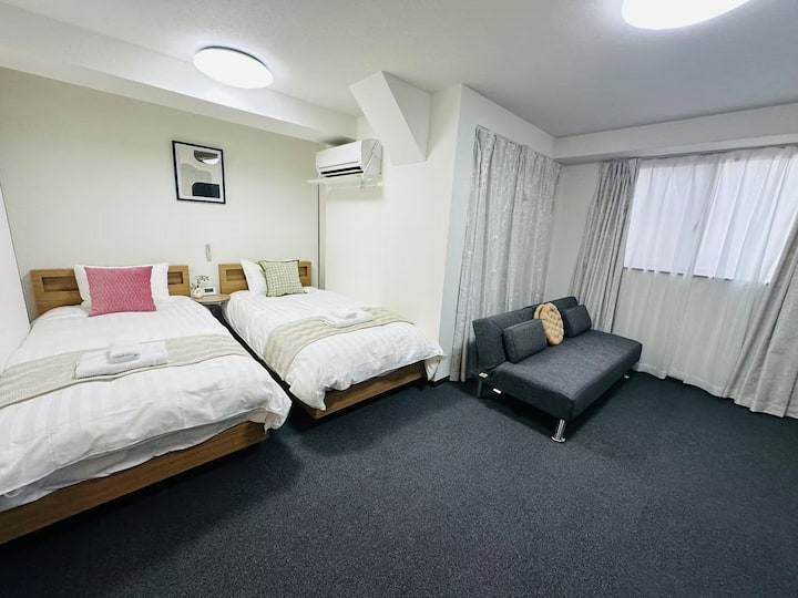 SpringRest] Twin Room/Kirin Umeda/Near Tenjinbashisuji Umeda/5 min