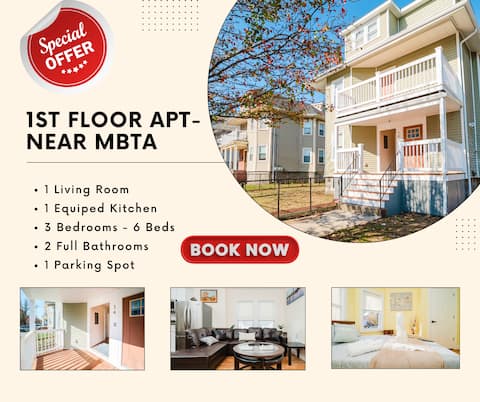 14/1 - 3BR Milton |Cozy Apt near Blue Hills Museum