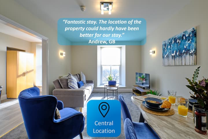 Një hapësirë banimi e ndritshme dhe moderne me një divan dhe ambient ngrënieje të rehatshëm, e përkryer për t 'u çlodhur pas një dite biznesi ose vizitash panoramike në Harrogate.