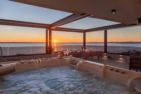 LaVida Penthouse; Jacuzzi Sauna & Sunset Sea View
