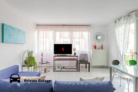 Top performing Airbnb: Les Maraîchers – Quiet Terrace & Private Garage in Colmar