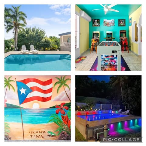 Successful Airbnb property: "Island Time" SALT POOL, Game Room—4 Min to Beach! in Aguada