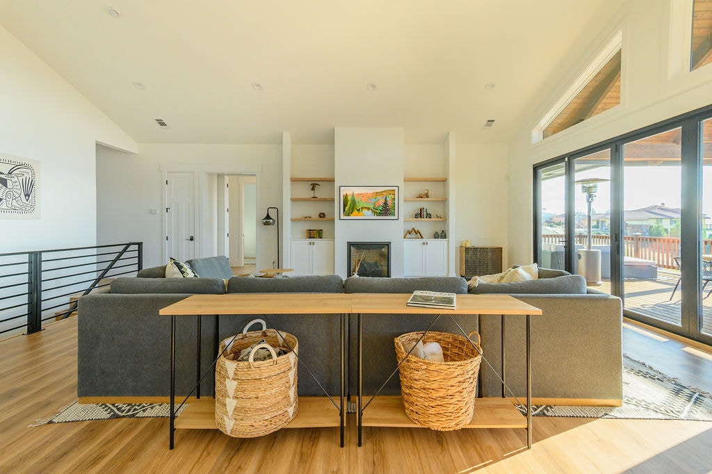 Relax in style in our modern living room with a touch of southern charm.