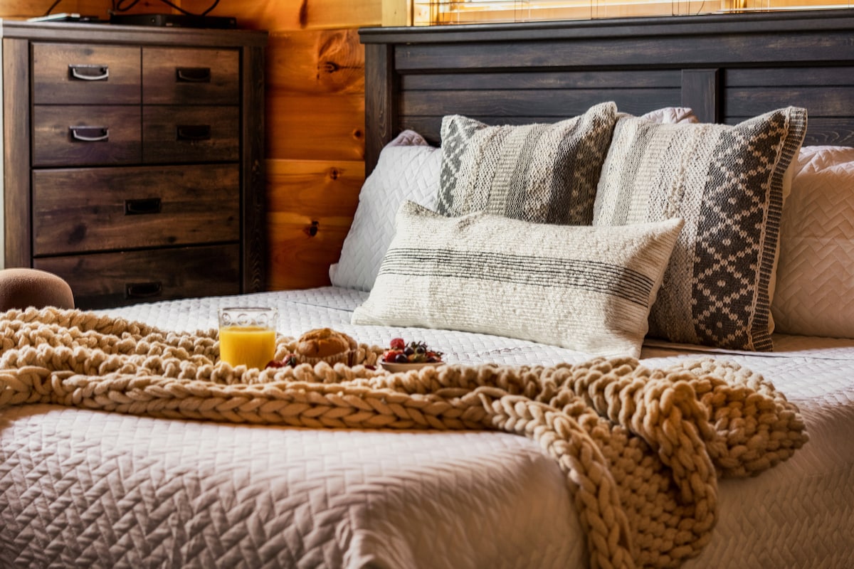 Petit déjeuner au lit. 