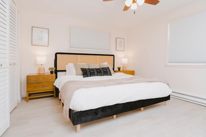 Stretch out in style. Our luxurious King Bed with premium linens is the perfect retreat after a day at Olympic National Park.