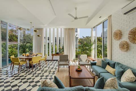 3bed villa W/private pool, 5 mins to Anjuna beach