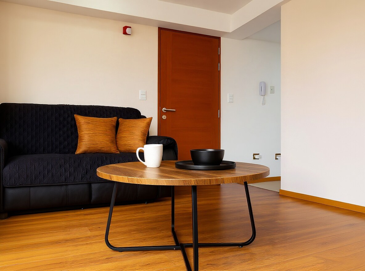 Удобен простор со фотелја и биро за работа или учење.

