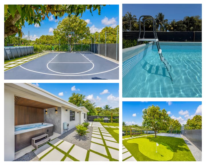 Design Villa Retreat|pool, Billiard,jacuzzi - Miami, FL