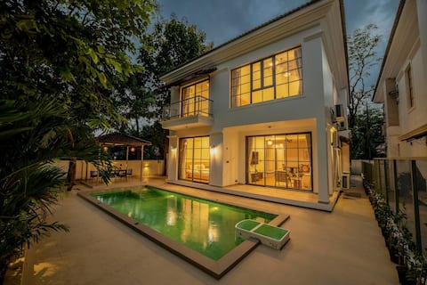 White Jade by AlohaGoa-4 BHK Pvt Pool Villa-Anjuna