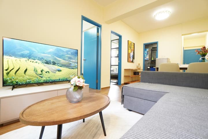 (Gm) Cozy 2br 5 Beds 10 Pax | Tst Ocean Blue - 深水埗