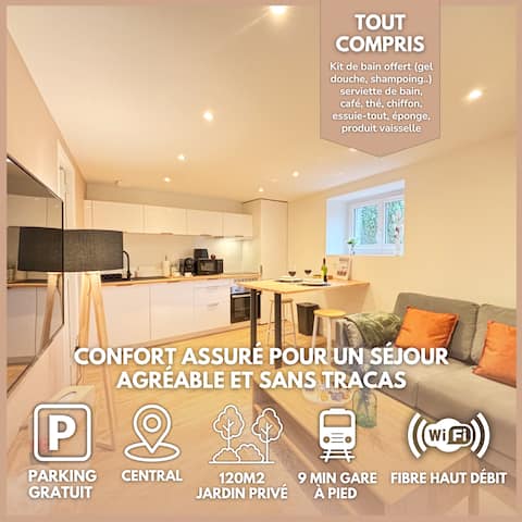 Top performing Airbnb: Le Saphir – Private Garden, Parking & Hyper-Center in Saint Brieuc