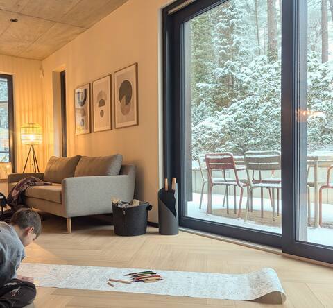 Beliebte Airbnb-Anzeige: Waldvilla house "Gustav" holiday home with sauna in Vorpommern Greifswald