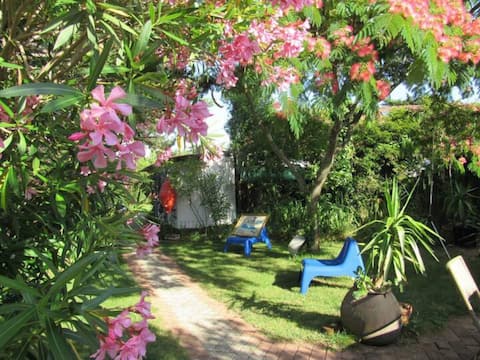 Beachfront garden villa