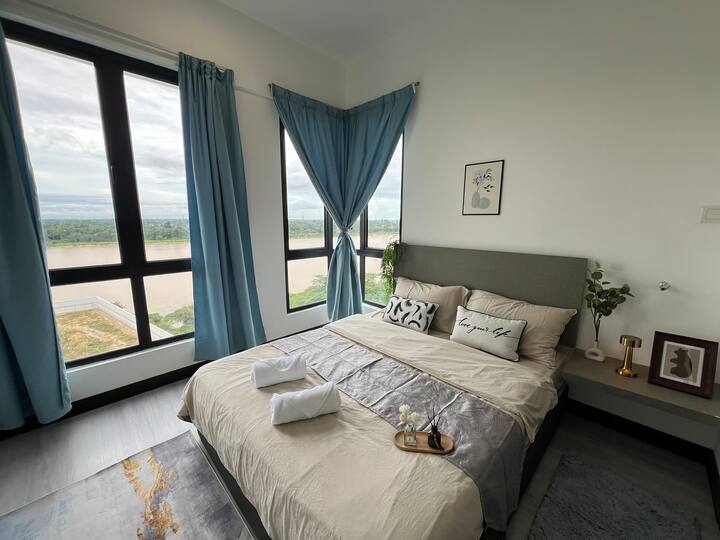 KB18 SKY A -12 -2 ( НИВО 17 2ROOM ) · RiverView 8PAX 3BR in KBtown Wi - Fi, A -12 -2