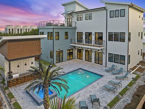 Sleeps 30! Pool, Spa, Game Room, LSV, GULF VIEWS!