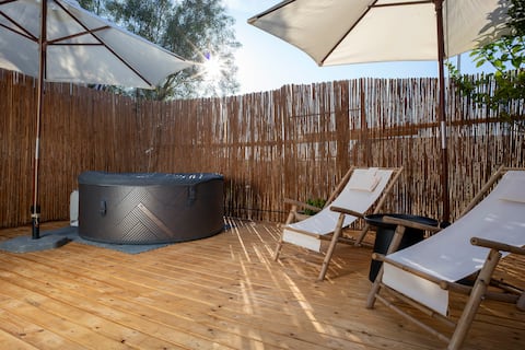 Desert Time Desert House with a pool in the summer