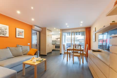 Airbnb con mejor rendimiento: Salou|Danubio|Center|Pool|2beds|PortAvntura|AA|WIFI en Salou