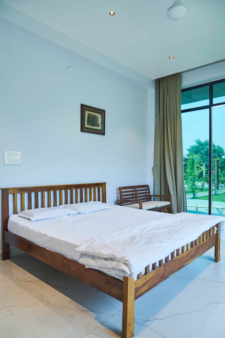Bedroom with Farm view