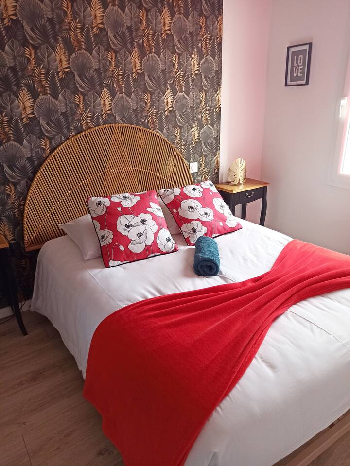 Chambre avec lit de 140x190