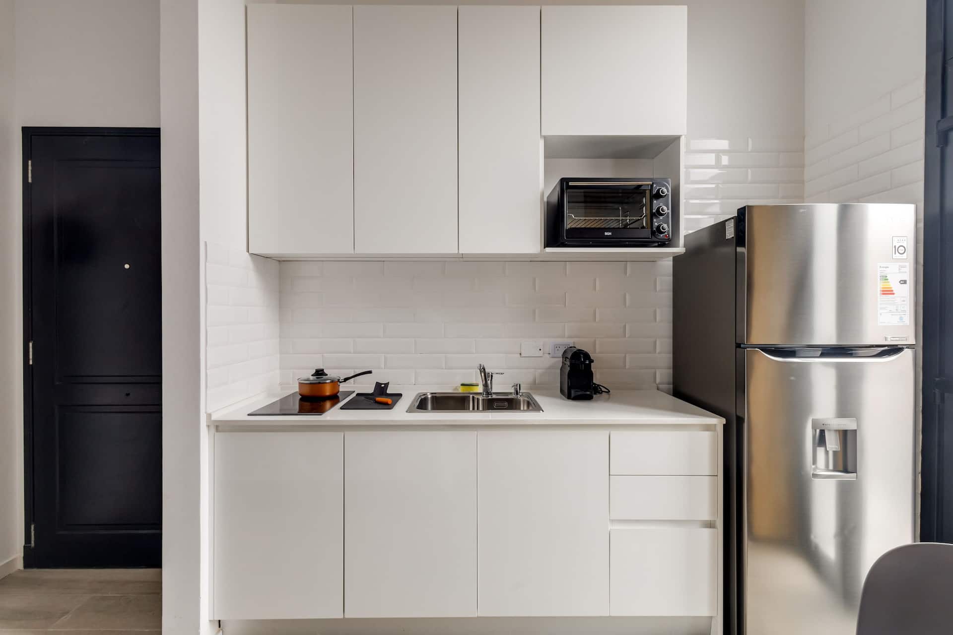 Studio em Palermo em prédio com estilo de hotel