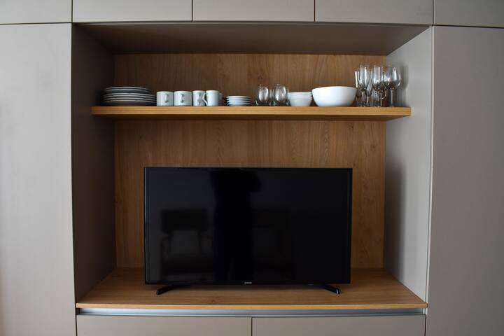 Kitnet com terraço e área de churrasco em Palermo