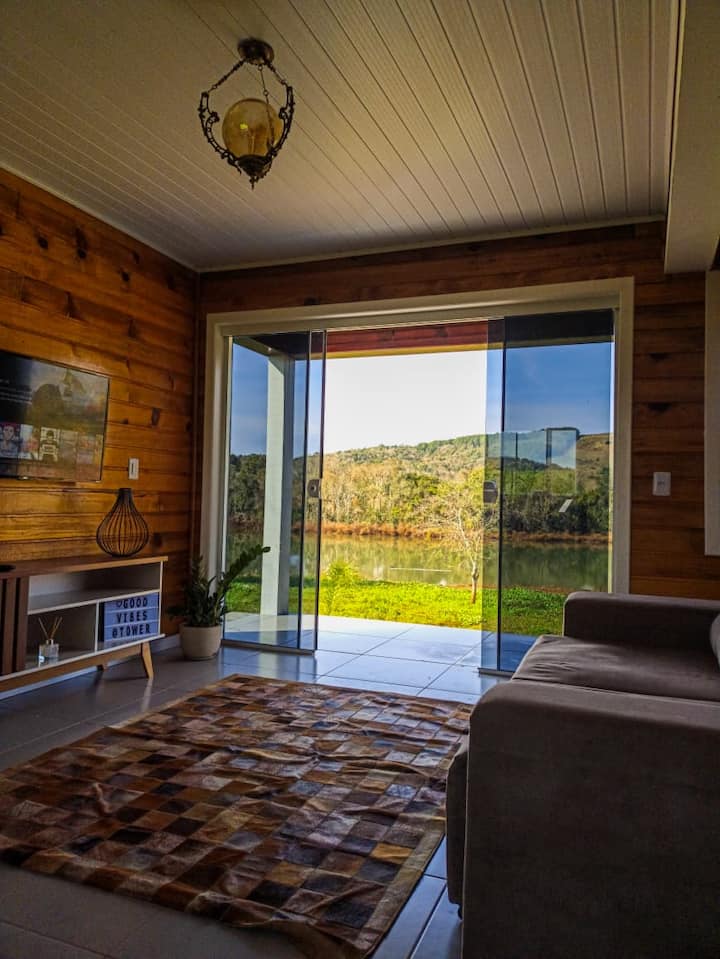 Cabana Romântica Com Hidro E Vista Do Lago - Machadinho