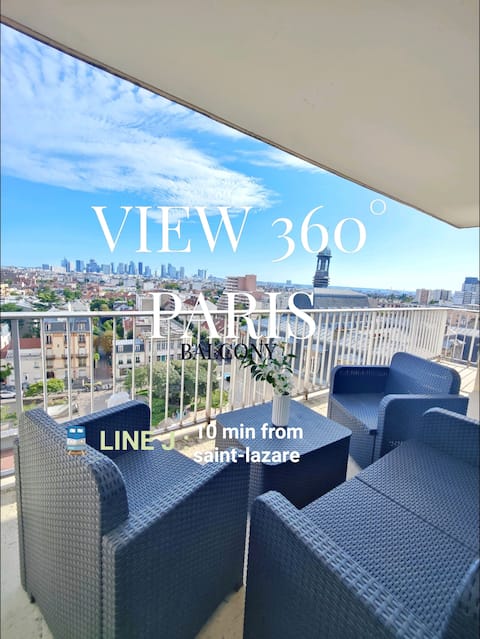 360° view of Paris, 5 seats, 10 min from Paris