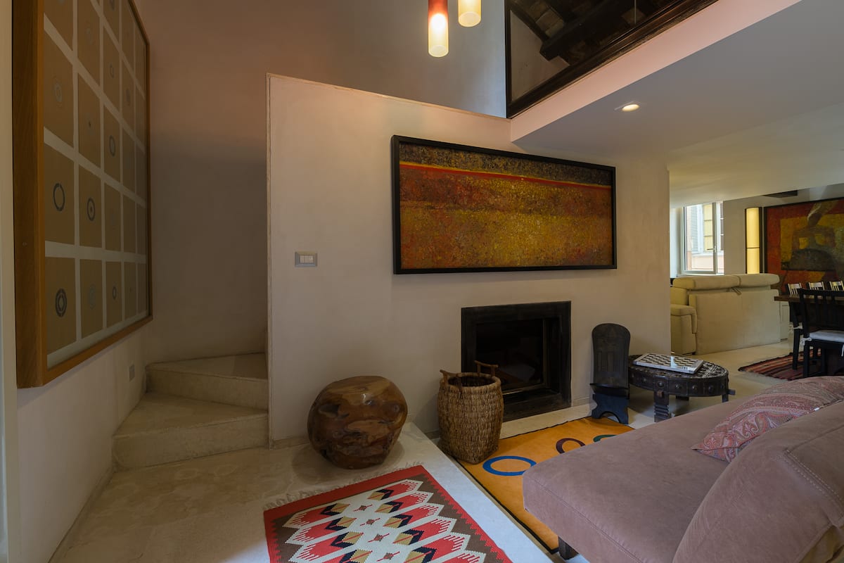 Elegante duplex su 2 livelli con 2 bagni e biciclette - Trastevere — Soggiorno 1 5 | Casa vacanze LovedHomes a Roma