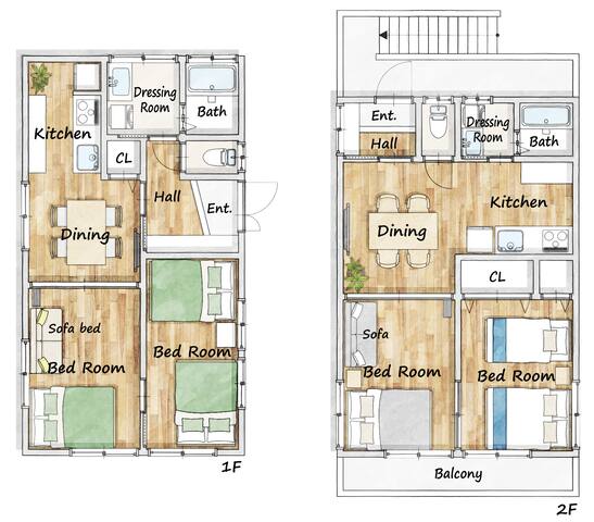 【最大13名】神楽坂駅4分/90㎡/2DKを2部屋/2バス・トイレ/1棟貸切/有名レストラン多数 gallery image 3