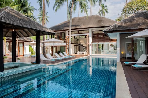 Ban Suriya | 6BR Beachfront Villa w/ Sunset View