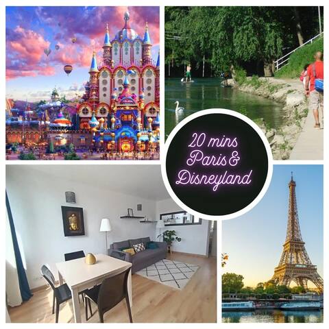 Disneyland/ Near Train station / Paris & River