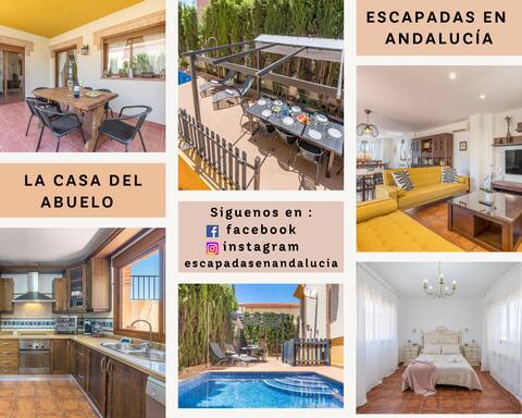 Villa with a pool and fireplace, 8 minutes from Granada