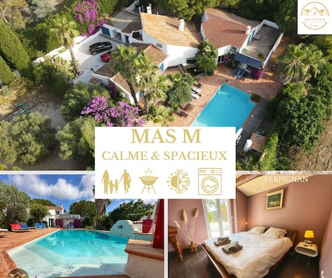 MAS M •Large outdoor area & Pool• Children's games • 15 people