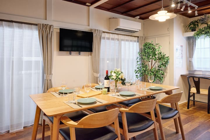 浅草,スカイツリーすぐ ガーデンビュー戸建 駅徒歩3分 ファミリー 治安良い 4ベッド 8人 60㎡