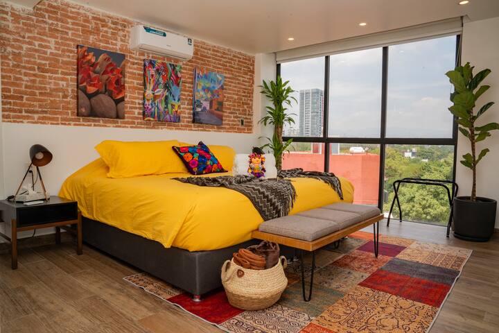 Serenity Condesa Condo w/ Castle sunset view & AC gallery image 2