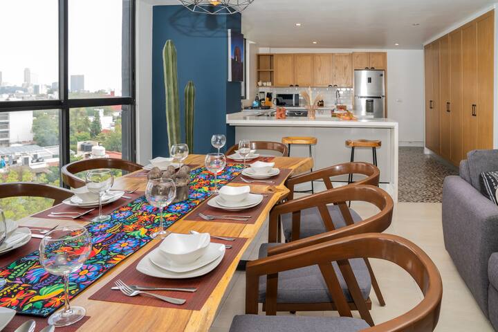 Serenity Condesa Condo w/ Castle sunset view & AC gallery image 3