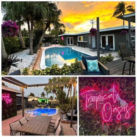 Escape to Tropical Oasis w/ Heated Pool+Cabana Bar