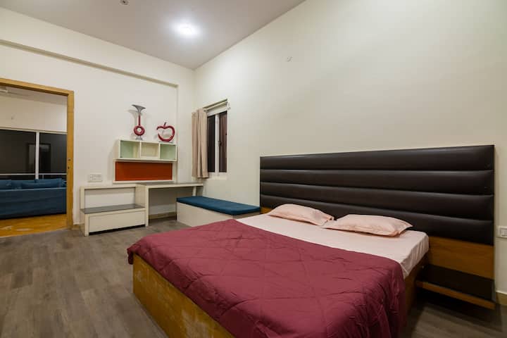 Bedroom with hill-view