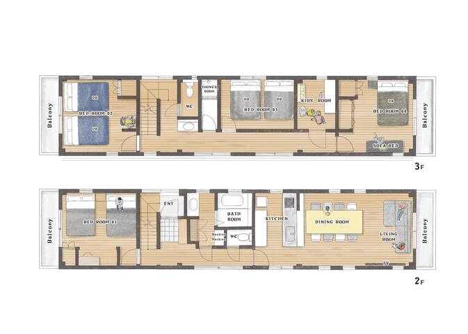 7min to Shinjuku/130㎡/4BR/2showers/Private house gallery image 5