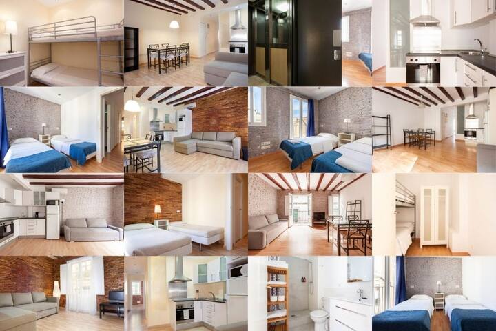 Nice GroupFlat 6 bedr 3 bathr close to Las Ramblas