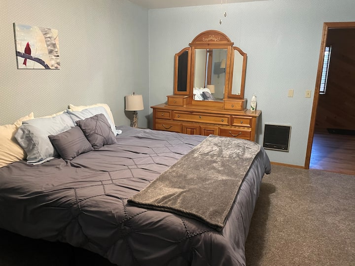 Quarto principal com cama king size
