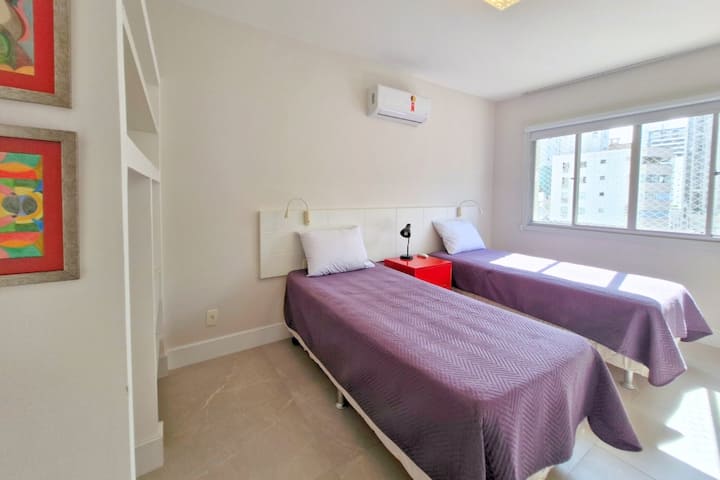 Twin Room with Twin Box Room, Split Air Conditioning, Wardrobe and Black-out Persian