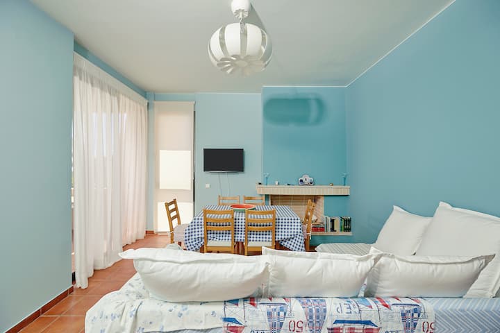 Soft Blue Apartment Near Seaside - Milos