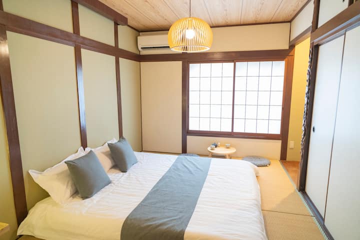 2f30平米大阪和风民宿夢旅人机场难波梅田直达,花园町3min心斋桥10min,京都奈良神户超方便 -