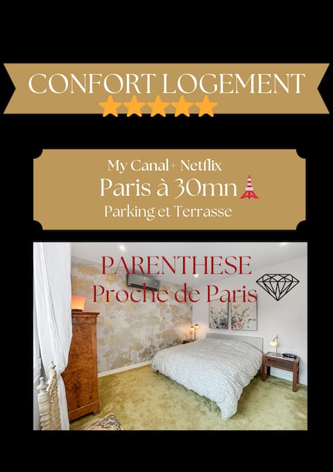 La Parenthèse, Private Parking, Terrace, 1 Bedroom