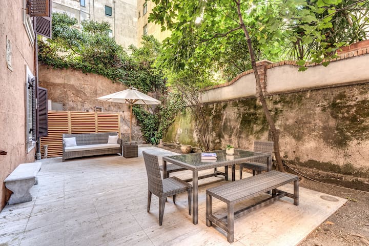 Vico 2bdr w/private garden@piazza popolo