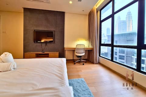@S1BE23B 市中心｜双子塔景观｜浴缸 Best 1BR Bathtub & KLCC View