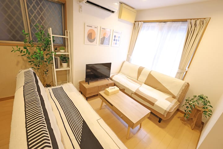 一軒家貸切/品川駅2分/羽田空港20分/渋谷20分/新宿27分/60平米/freeWi-Fi